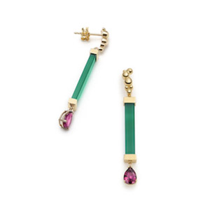 Joya_earrings_green_agate_sideview
